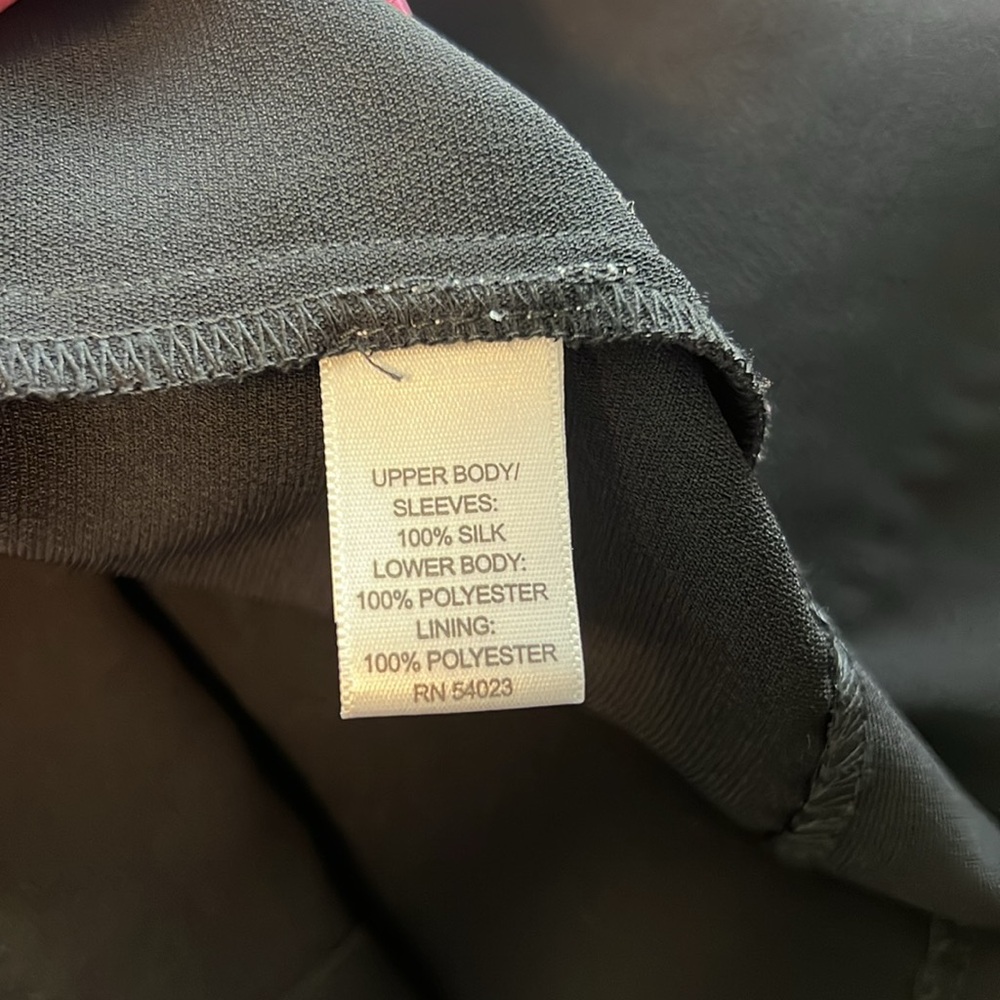 Banana Republic Silk Blend Colorblock Short Sleeve A-Line Knee Length Dress, 4 - Picture 6 of 6